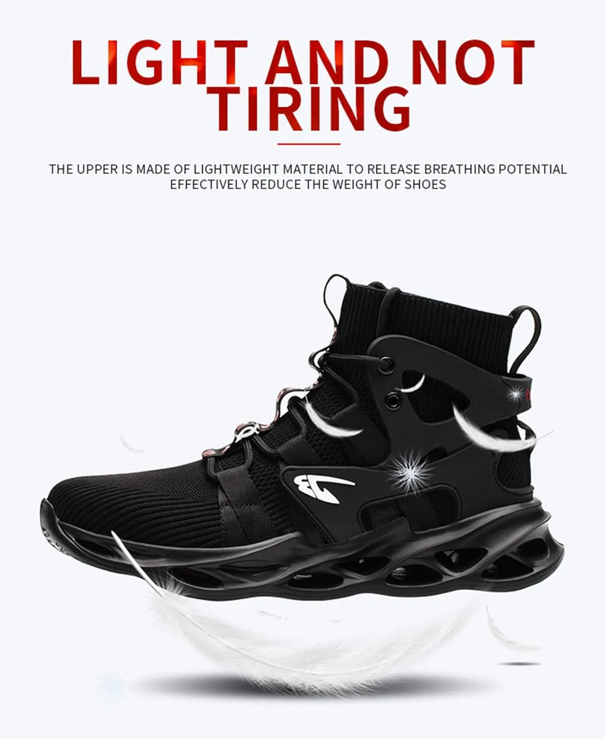 Unisex Steel Toe Work Shoes Industrial Construction Slip Resistant Shoes for Men Women