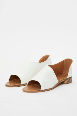 White Side Cut Out Flats