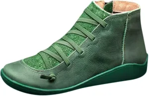 Winter Ankle Boots for Women Dressy Suede Ankle Boots for Women Flat Ankle Boots Dressy Pull On Stretch Sock Ankle Booties 2 Inch Heel Women Boots Ankle Leather Low Cut Ankle Boots