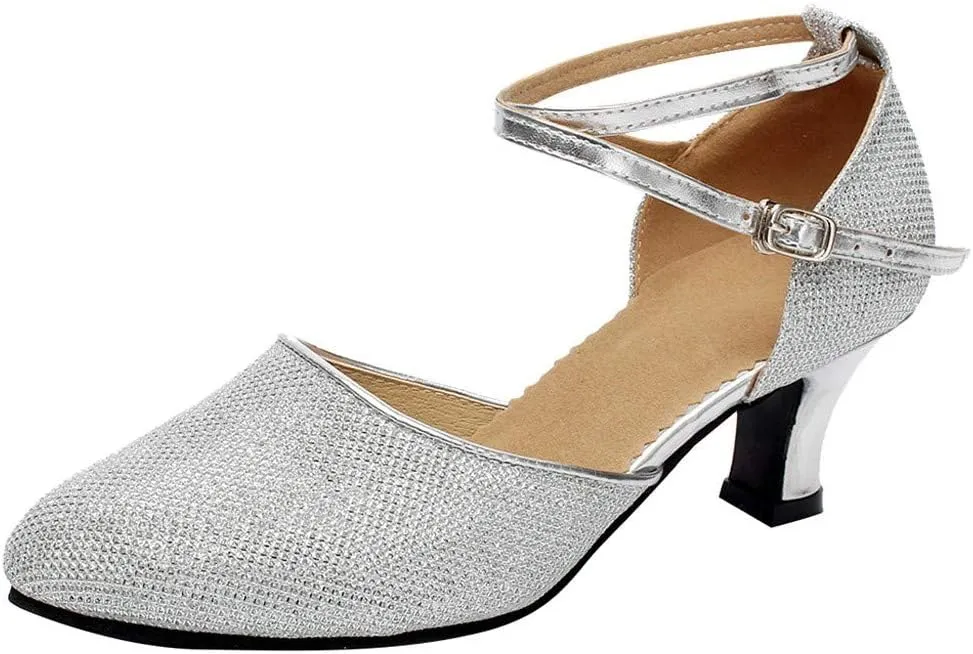Women's Ballroom Tango Latin Dancing Shoes Sequins Shoes Social Dance Shoe 5 Apparel, 5.5