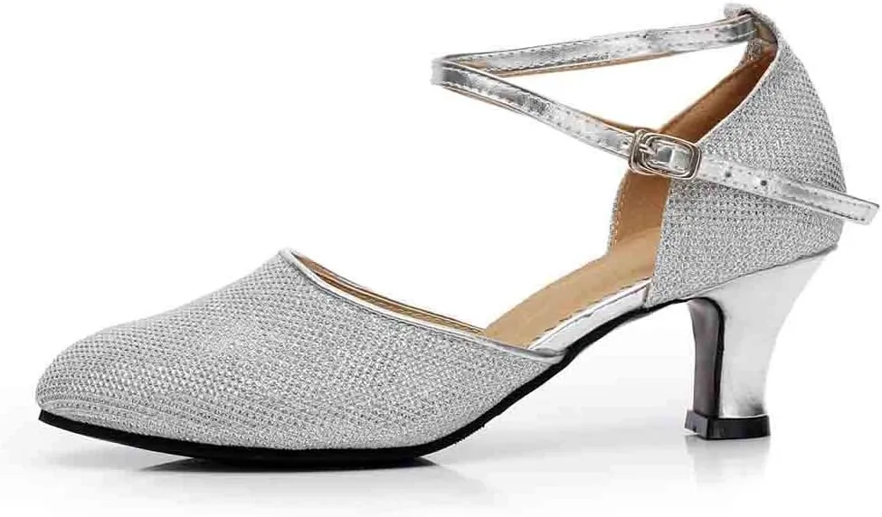 Women's Ballroom Tango Latin Dancing Shoes Sequins Shoes Social Dance Shoe 5 Apparel, 5.5